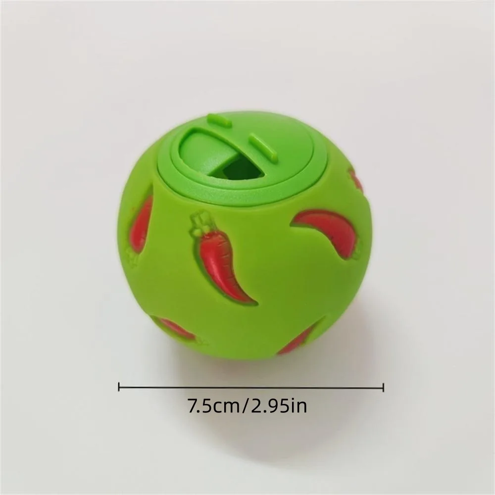 1 Uds. Bola de golosina para conejos, alimentador lento para mascotas, juguete interactivo para conejitos, pelota de juguete para aperitivos, juguetes de alimentación resistentes a mordeduras, hurón, gatito, hámster - imagen 3