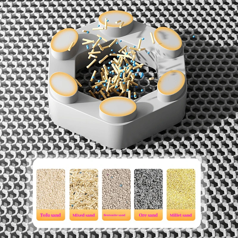 Bandeja de arena para gatos de doble capa, tamaño Extra grande, Control de arena, antideslizante, impermeable, ecológica, accesorio para gatitos - imagen 4