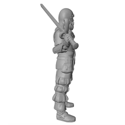 Figura guerrero medieval resina sin pintar para juegos rol coleccionismo