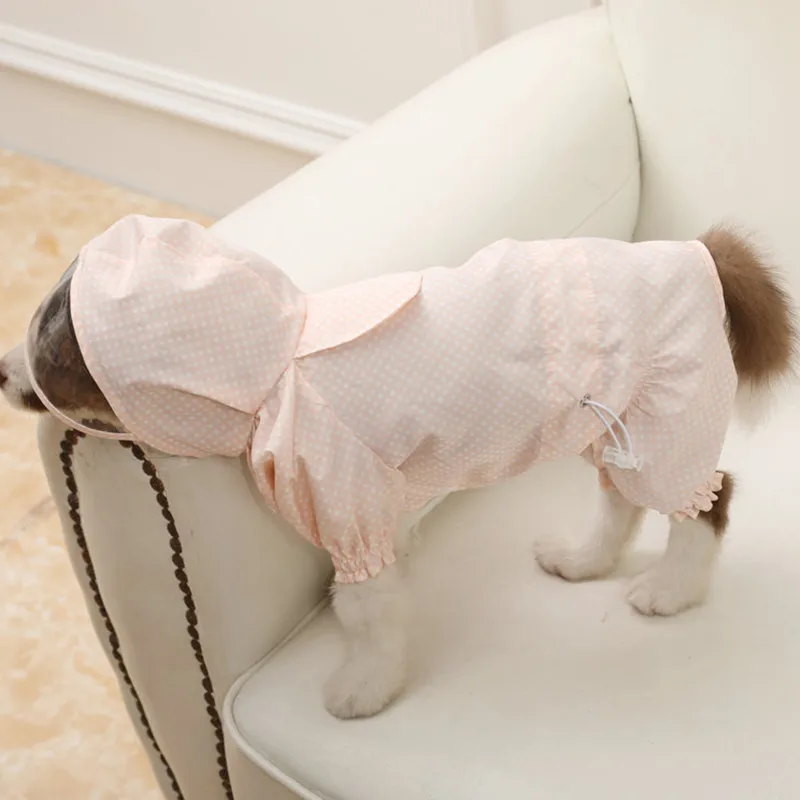 Ropa impermeable de verano para perro, chaqueta impermeable de PU para mascotas, traje de diseño japonés, a prueba de viento - imagen 3