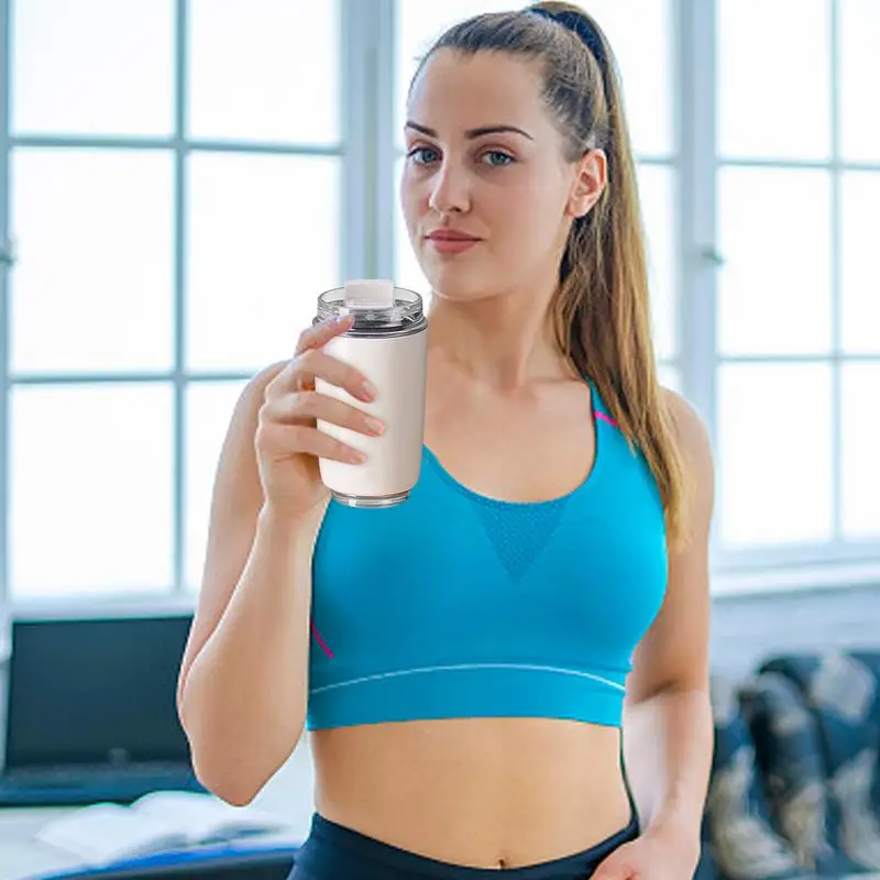 Vaso de café con aislamiento de doble pared, taza de vacío de acero inoxidable, reutilizable, 350ml - imagen 4