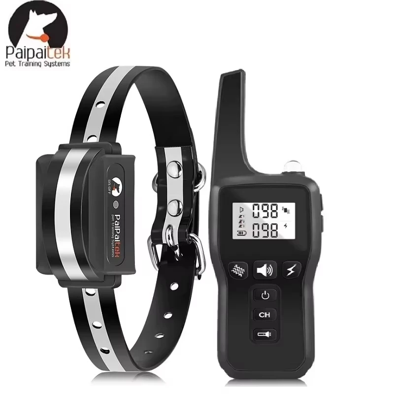Collar de entrenamiento eléctrico para perros, Collar impermeable para corteza de perro, mascota con Control remoto, dispositivo antiladridos recargable, perros de todos los tamaños