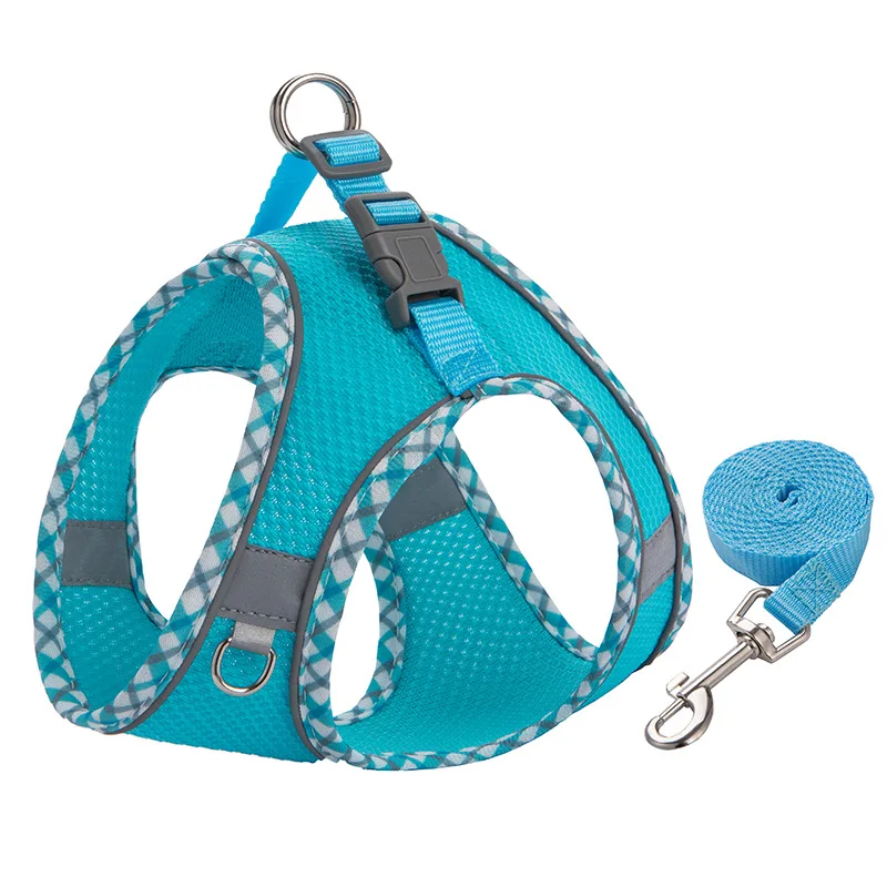 Juego de arnés y correa para perros pequeños, fácil de caminar, suave y transpirable, arnés para perros pequeños ajustable para cachorros, gatitos y gatos - imagen 5