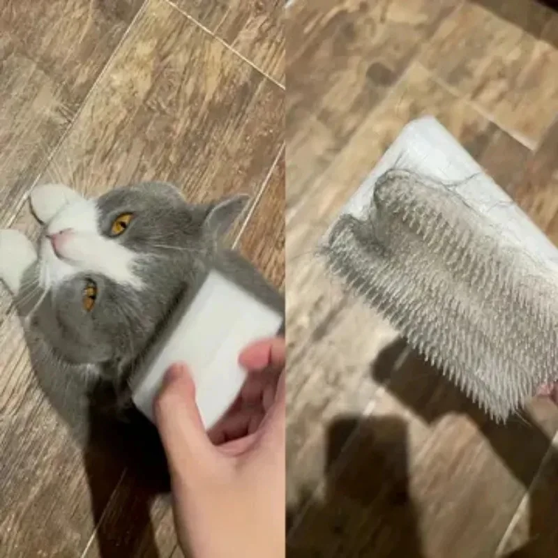 Cepillo masaje suave lengua gato doble cara esponja gatos y perros - imagen 4