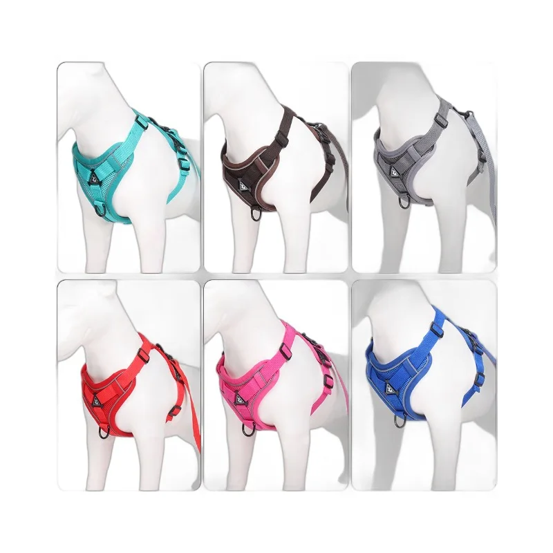 Nuevo chaleco reflectante con arnés para perros, transpirable, fácil de usar, cómodo arnés ajustable para mascotas para perros pequeños y medianos - imagen 5