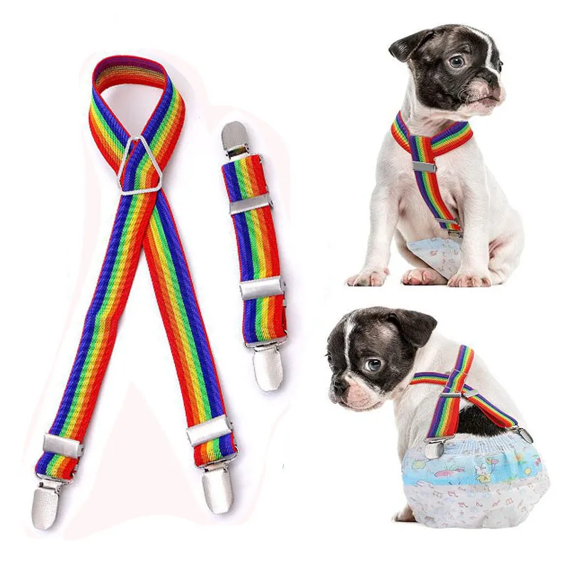 Tirantes para pañales para perros, arnés ajustable, pañales para perros, tirantes, bandas para el vientre femeninas para todos los perros, pantalones para mascotas, falda, ropa - imagen 5
