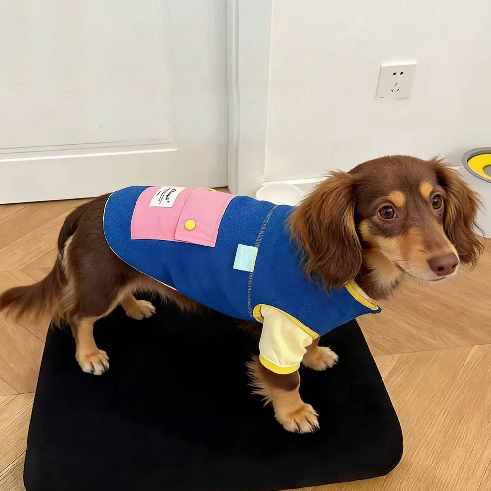 Chaqueta forro polar grueso con mangas para perro salchicha - imagen 2