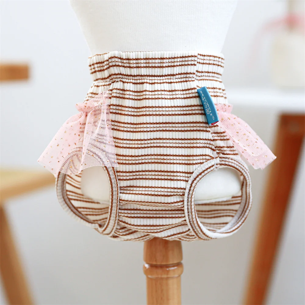 Pantalones cortos pelados para mascotas con almohadillas protectoras de pasta para perros pequeños Chihuahua Yorkshire pantalones de pañales fisiológicos para perros femeninos - imagen 5