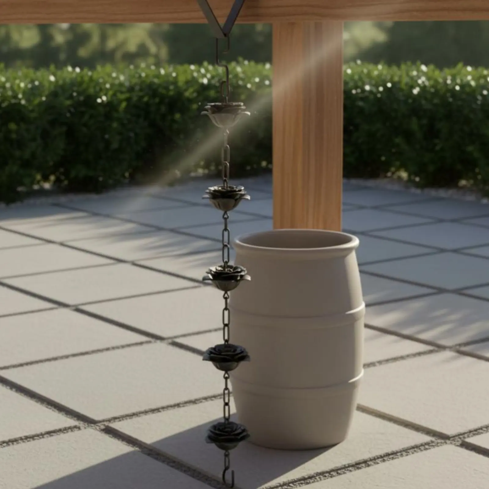Kit de soportes para cadena de lluvia - universal para canalones - imagen 3