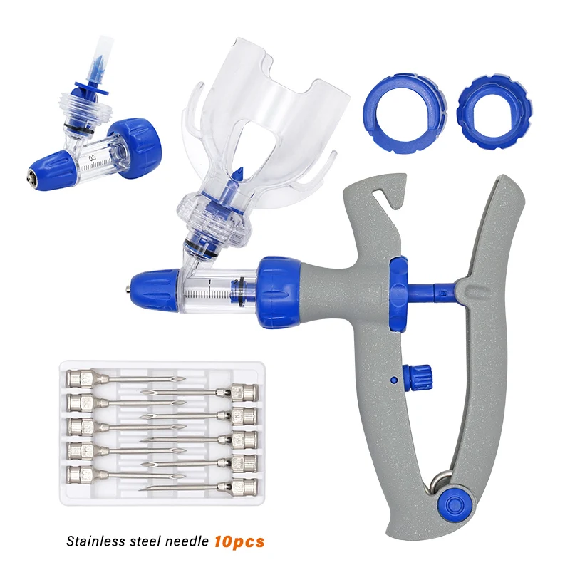 Jeringa de plástico automática con accesorios de repuesto de báscula de aguja, dispositivo de inyección continua multifuncional, herramienta veterinaria - imagen 5
