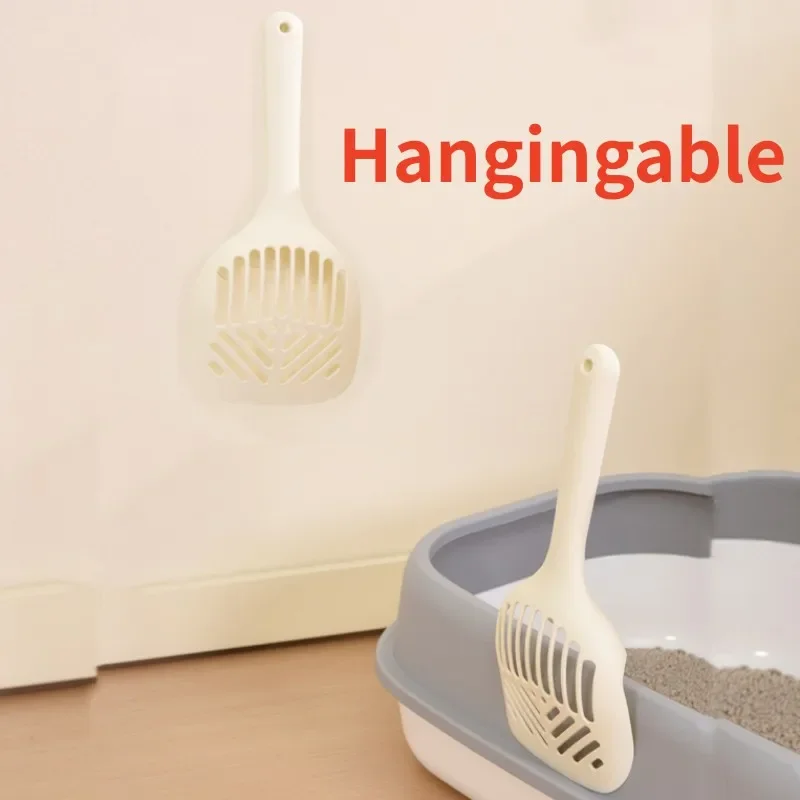 Pala de arena para gatos, pala de arena para gatos de gran tamaño, palas de arena con orificio grande para limpieza de inodoro para gatos, pala para gatos con mango largo, suministros para mascotas - imagen 5