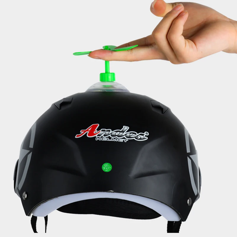 Casco para mascotas con ventosa, gorro de bambú con libélula para perros y gatos, hélice de helicóptero divertida, accesorios para mascotas, tocado de motocicleta para niños - imagen 4