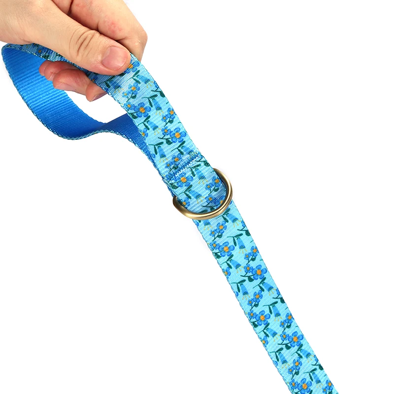 PLATTCO Venta al por menor collar a cuadros caballero hecho a mano para perro azul violeta 5 tamaños collares y correas para perros PDC372 ​   Descripción - imagen 4