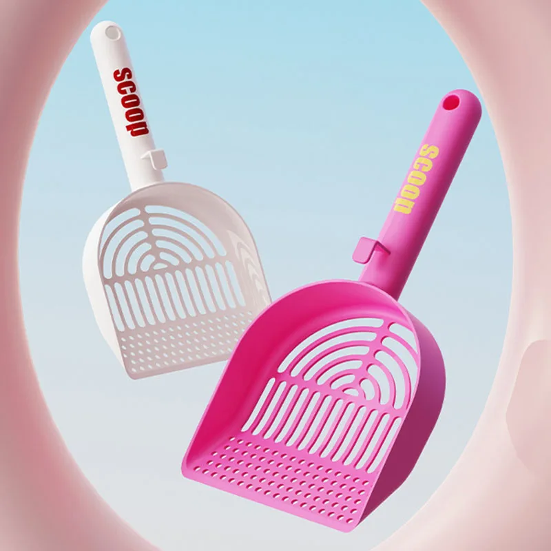 Cuchara de arena de plástico para gatos con agujeros finos, tamaño grande para arena Mineral, pala de limpieza para excrementos de mascotas, herramienta de limpieza duradera para gatos - imagen 4