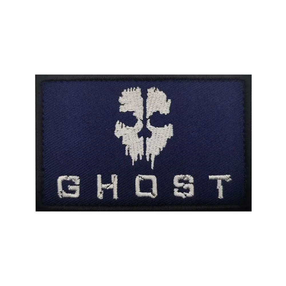 Parche bordado de fantasmas, insignia de brazalete, adorno decorativo, juego táctico militar, parches bordados de Call of Duty - imagen 2