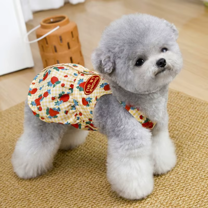 Vestido de verano para caniches y gatos – Estilo cuadros Vichy - imagen 4