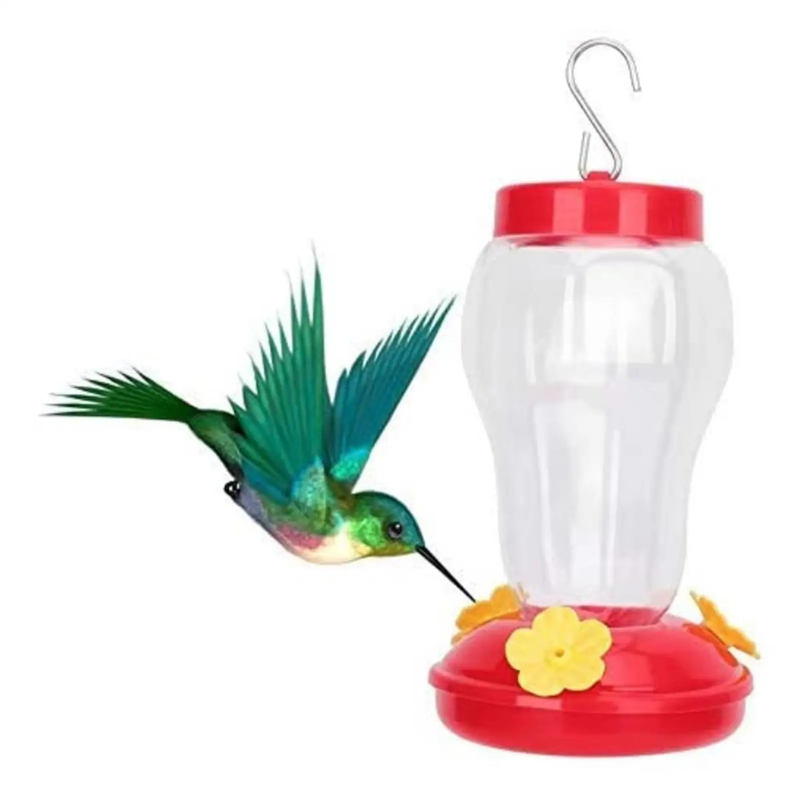 Plastic Bird Water Feeder Bottle Hanging Hummingbird Feeder for Garden Outdoor with 3 Flower Feeding Ports Plastic Bird Water Feeder Bottle Hanging Hummingbird Feeder for Garden Outdoor with 3 Flower Feeding Ports