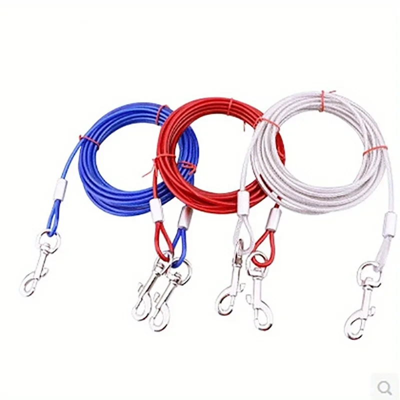 Correa de acero con cadena para perros – Extensible 3 metros - imagen 5