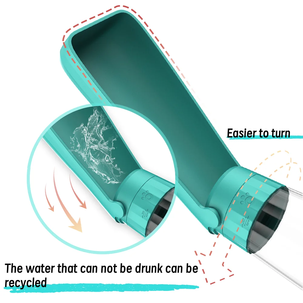 Botella de agua portátil para perros pequeños y grandes, dispensador de agua plegable para viajes al aire libre, cuenco para beber a prueba de fugas, suministros de Labrador - imagen 4