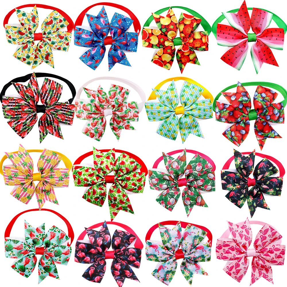Handmade Bulk Pet Dog Bow Tie Bright Dogs Pets Accessories Cute Pet Dog Bowties Dog Grooming Products Pet Shop Dog Supplies - imagen 4
