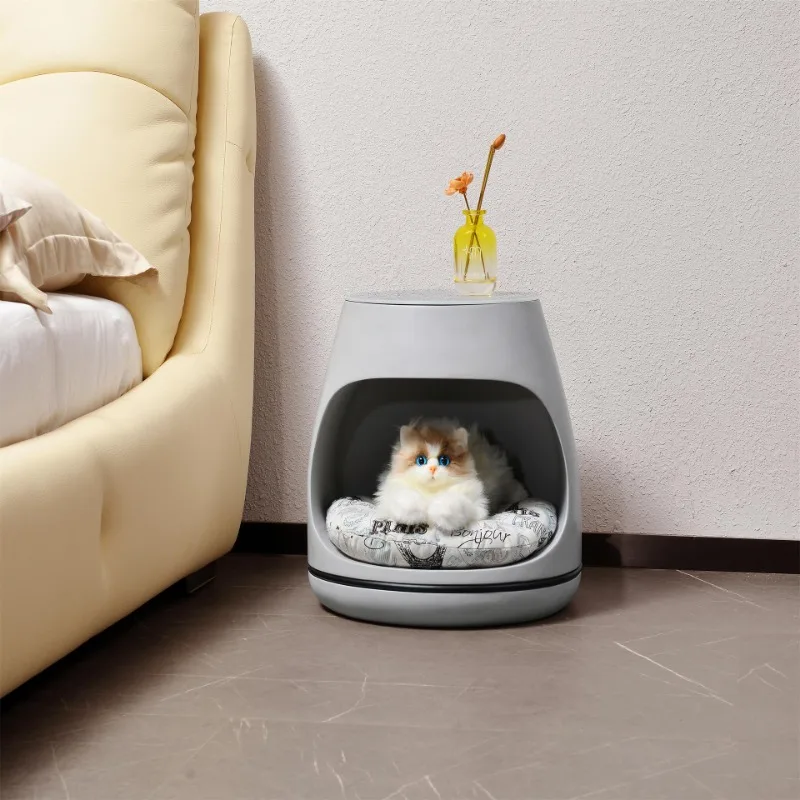 Mesita de noche multifuncional para perros y gatos, mesa auxiliar semicerrada, decoración del hogar, accesorios multiusos para muebles para mascotas para las cuatro estaciones - imagen 3