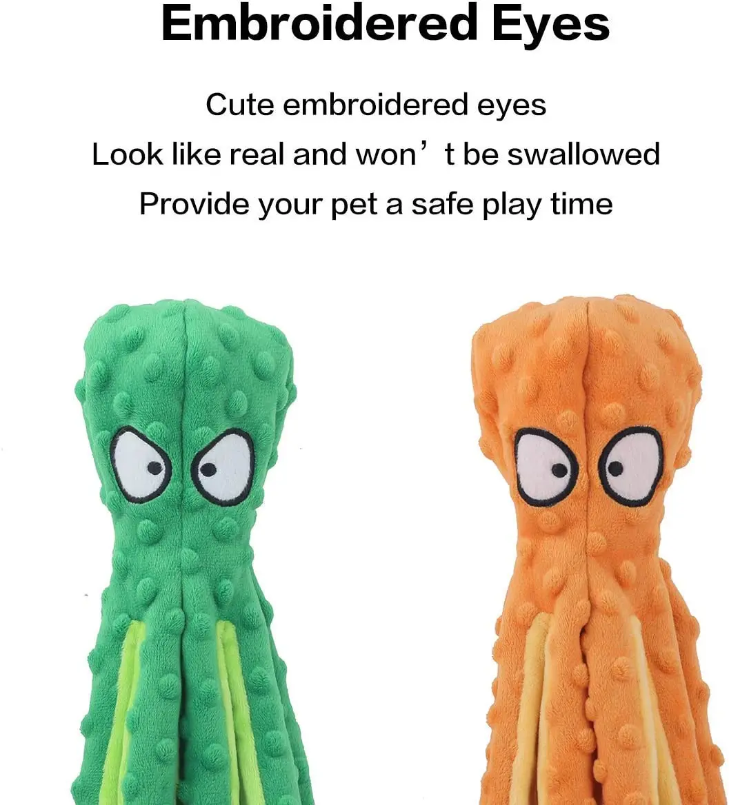 Juguete de peluche para perro, rompecabezas de concha de pulpo con voz, resistente a mordeduras, interactivo, limpieza de dientes de perro, juguete para masticar, suministros para mascotas - imagen 4
