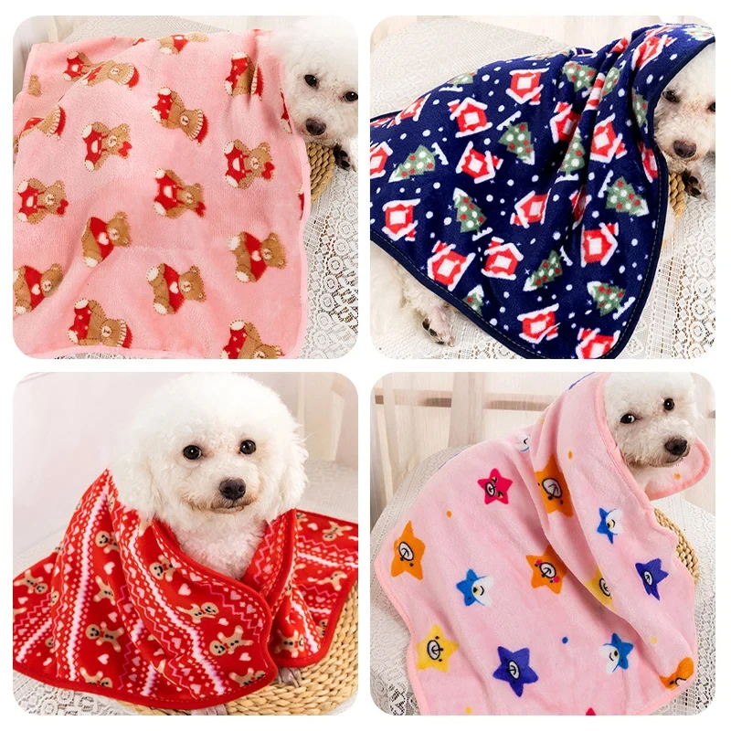 Manta para mascotas, manta fina de felpa para dormir para perros y gatos, manta cálida y transpirable para gatos, suministros para perros, traje para invierno - imagen 3