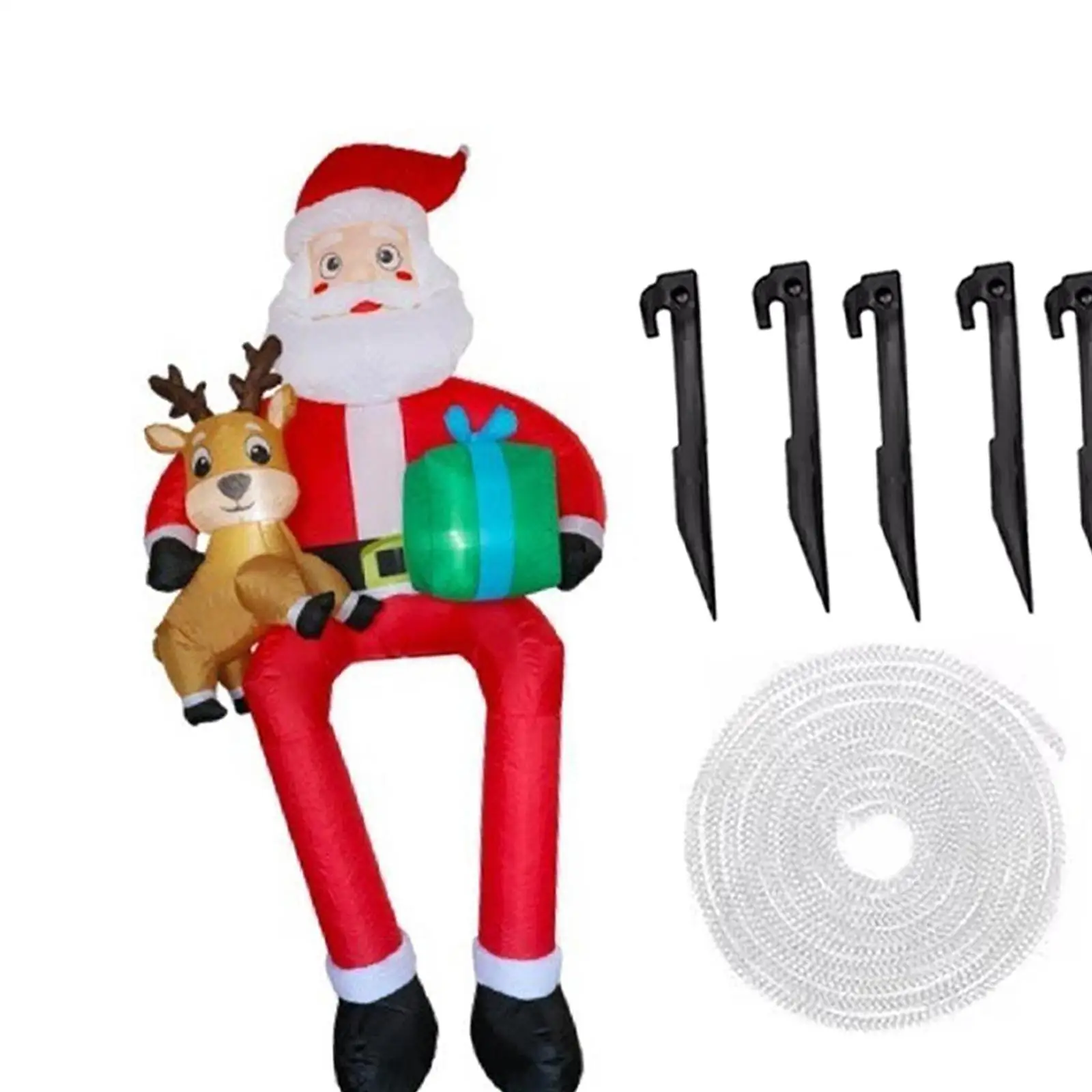 Christmas Inflatable Santa Xmas Decorations Sitting on The Roof Cute Inflatable Christmas Inflatable Santa Xmas Decorations Sitting on The Roof Cute Inflatable