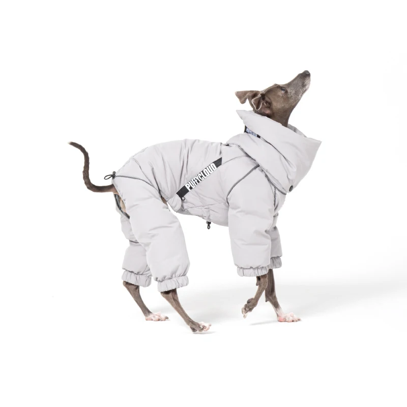 Ropa de lujo para perros galgo italiano, ropa de invierno para cachorros, abrigo cálido de cuello alto de 4 patas para sudadera para perros Whippet - imagen 3