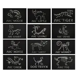 Parche reflectante zodiaco, fósiles para collares de gato y perro