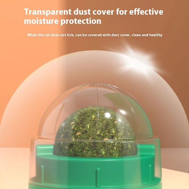 Bola de menta para gatos, juguete para gatos, alivia el aburrimiento, girar para gatos, pelota de hierba para gatos, moler los dientes, suministros para mascotas - imagen 4