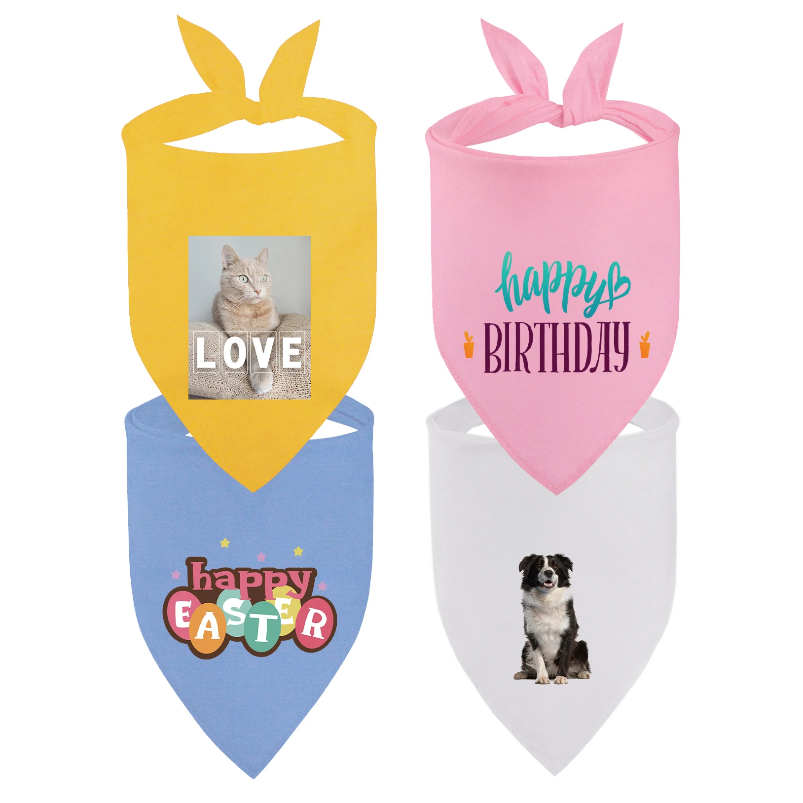 Bandana personalizada para perro y gato – Pañuelo triangular con foto - imagen 2