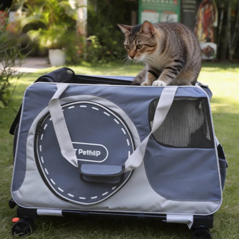 Transportín 2 en 1 con bandolera para perros y gatos pequeños