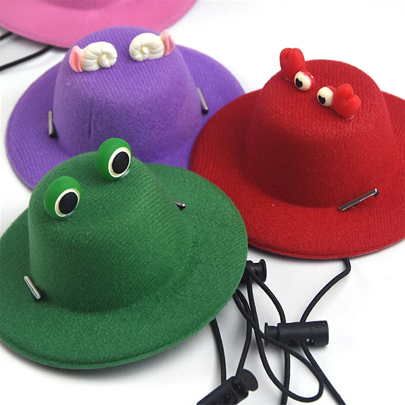 Gorro ajustable para perro, bonito gorro con forma de Animal para gatos, perros pequeños, decoración para mascotas de dibujos animados, sombreros para Cosplay para cachorros, suministros para mascotas - imagen 4