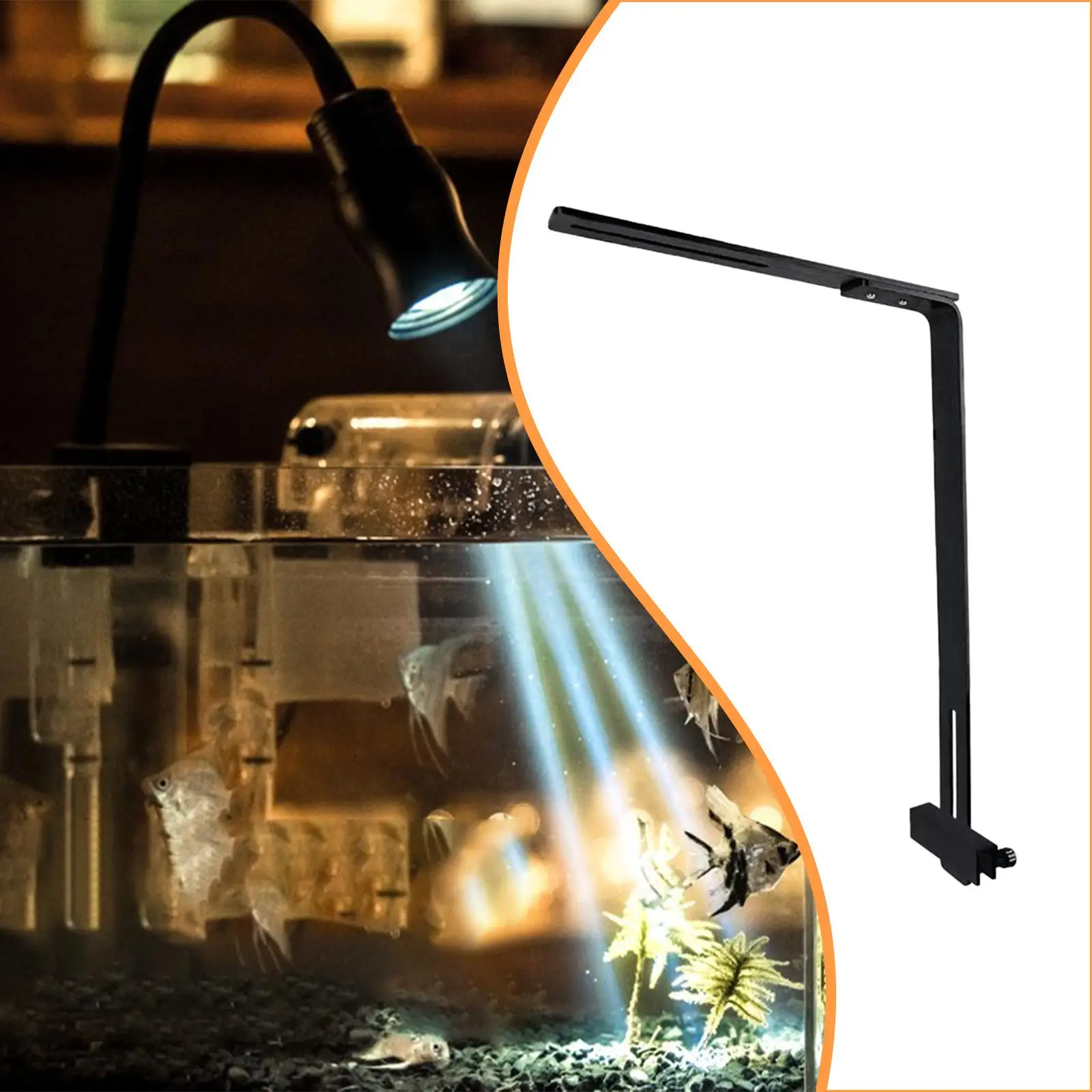 Soporte de luz de acuario de aleación de aluminio, soporte de lámpara ajustable para plantas acuáticas y accesorios de pecera - imagen 4