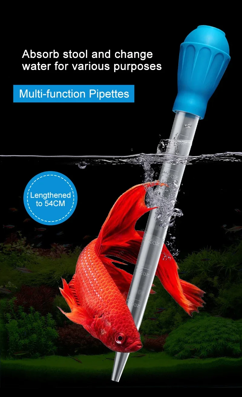 Sifón para acuario con pipeta extensible