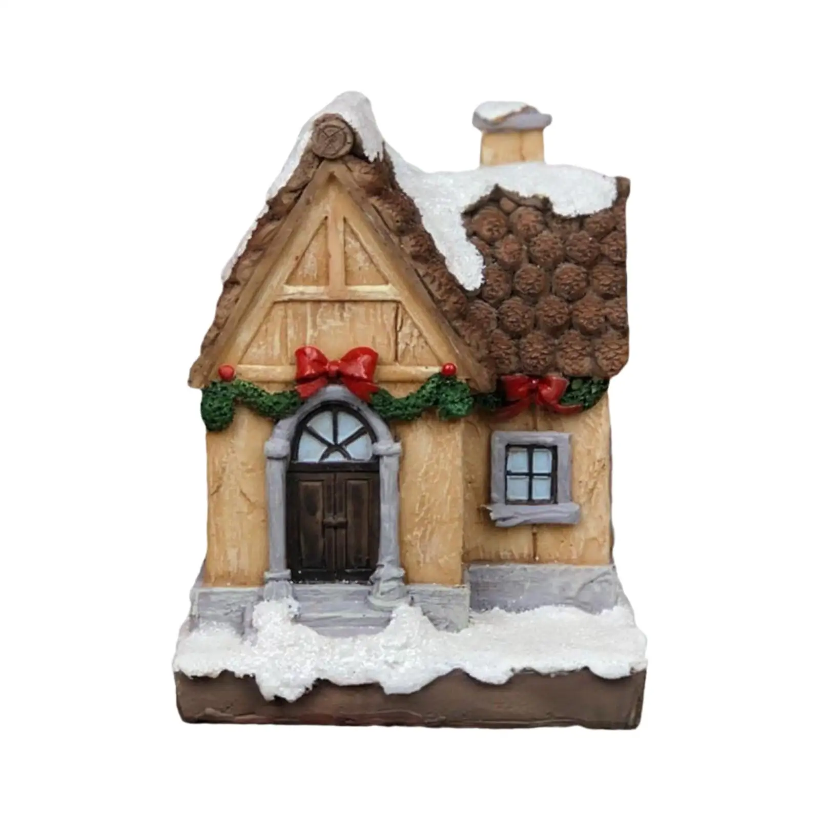 Christmas Village House Nordic Miniature Xmas Landscaping Holiday Gift Vintage Decoration Building Figurine Snow House Sculpture Christmas Village House Nordic Miniature Xmas Landscaping Holiday Gift Vintage Decoration Building Figurine Snow House Sculpture
