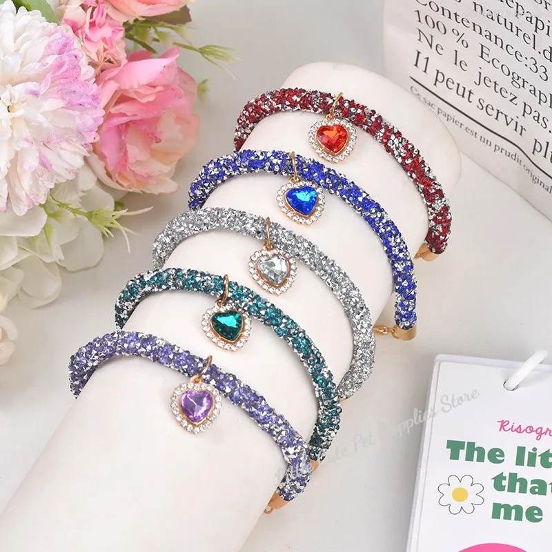 Collar ajustable con cristales para perros pequeños y gatos - imagen 3