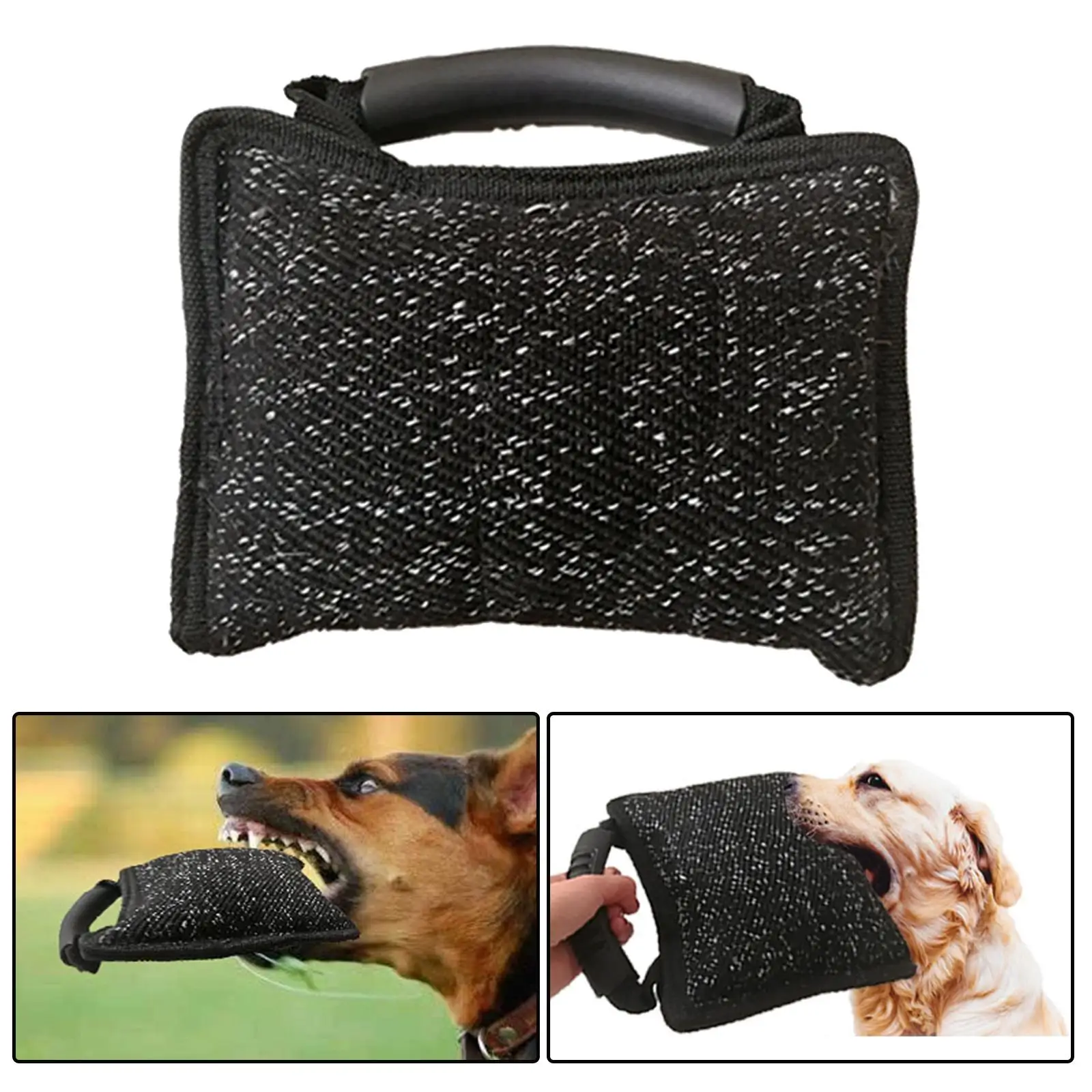 Durable Dog Bite Tug Toy with Handles Puppy Trainer Interactive Training Biting Bite Sleeve for Small Medium Large Dogs