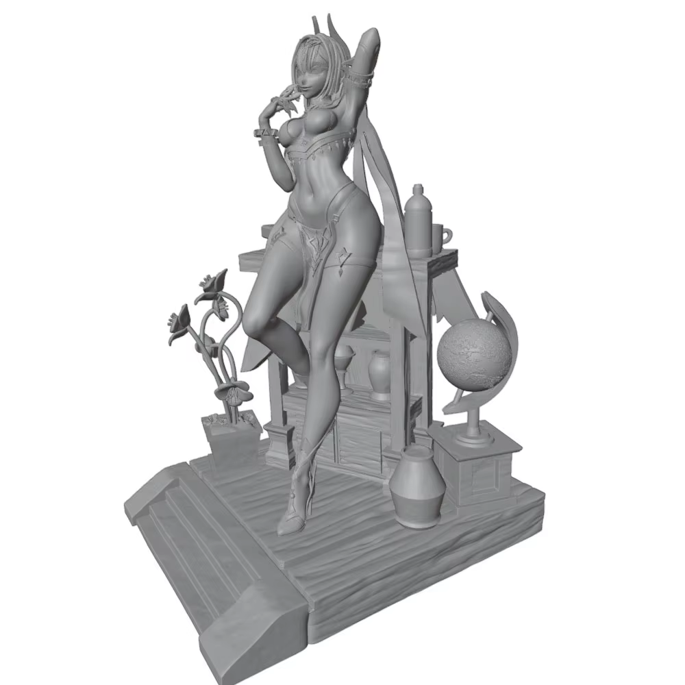 Kit de resina de perro escala 1/24, gris, sin montar ni pintar - imagen 5