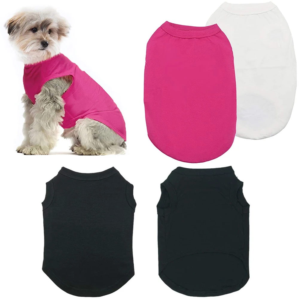Ropa de camisa para perros, camiseta de primavera y verano, ropa, camisas suaves en blanco, ropa para perros Extra pequeños, medianos y grandes - imagen 2