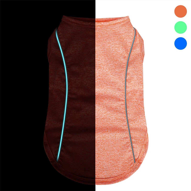 Chaleco reflectante ligero para perros, camiseta Unisex fresca de verano para cachorros pequeños y medianos, ropa transpirable suave para Chihuahua para gatos al aire libre - imagen 3