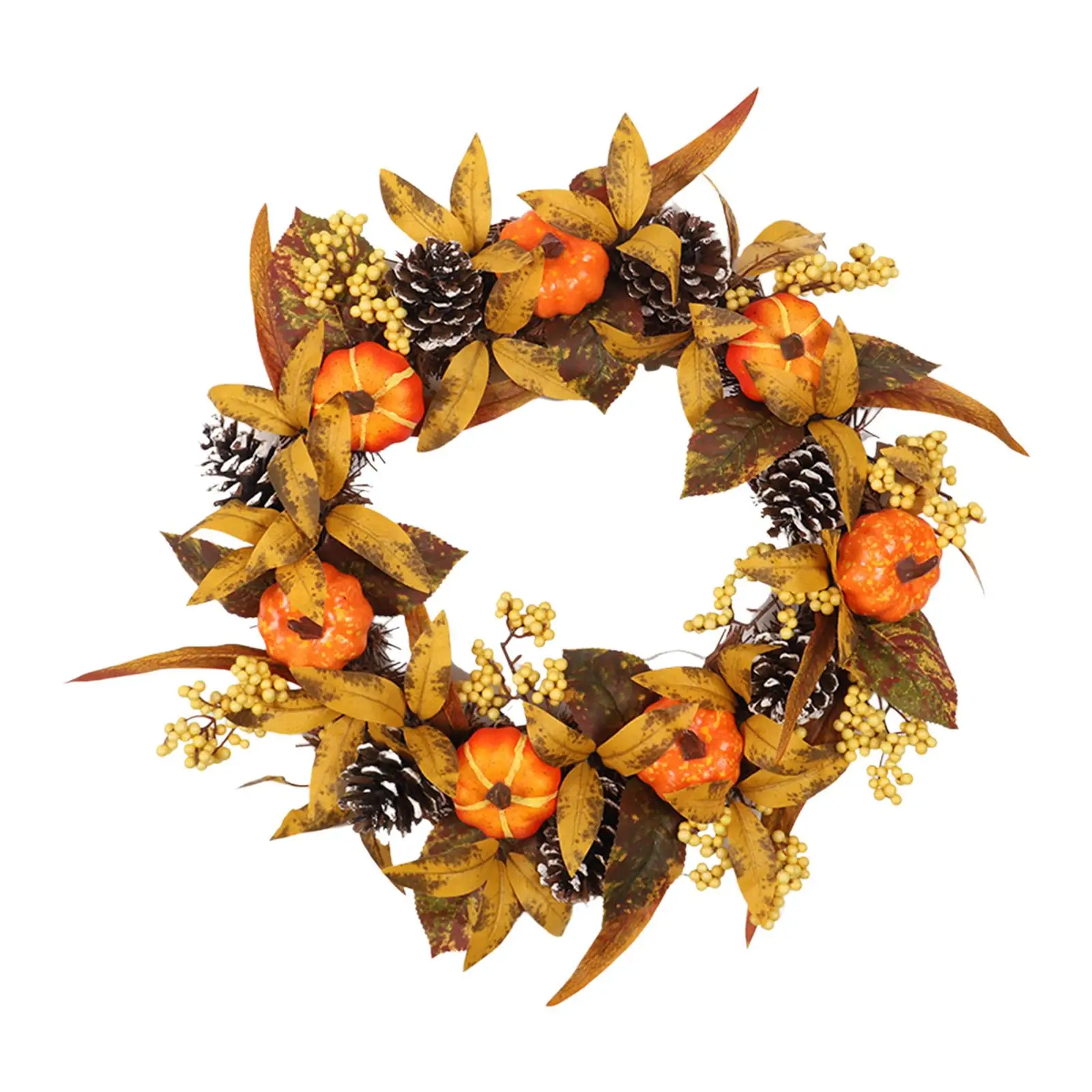 Corona de otoño, decoración de puerta delantera, colgante de pared interior, fiesta de Acción de Gracias, granja, adorno para el hogar al aire libre, guirnalda de porche, corona de otoño