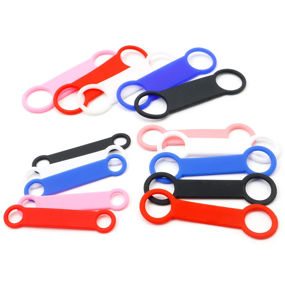 Venta al por mayor, 100 Uds., goma elástica en blanco colorida, sin placa, etiqueta de perro para Collar, etiquetas de placa de identificación para mascotas, accesorios silenciosos, adorno - imagen 4