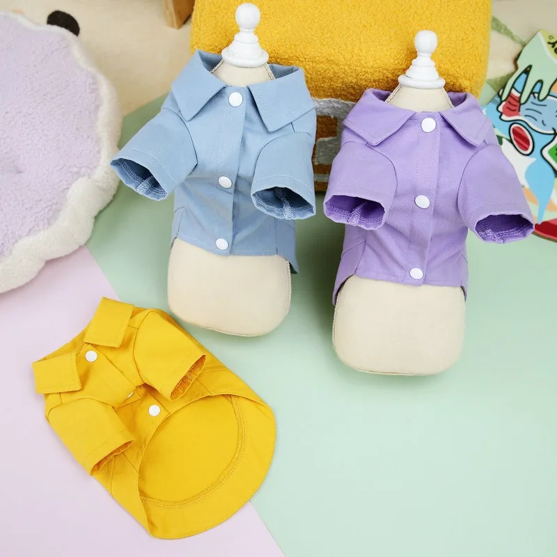 24 ropa para perros de primavera y verano, ropa informal de tracción para perros pequeños, ropa para mascotas de peluche - imagen 5