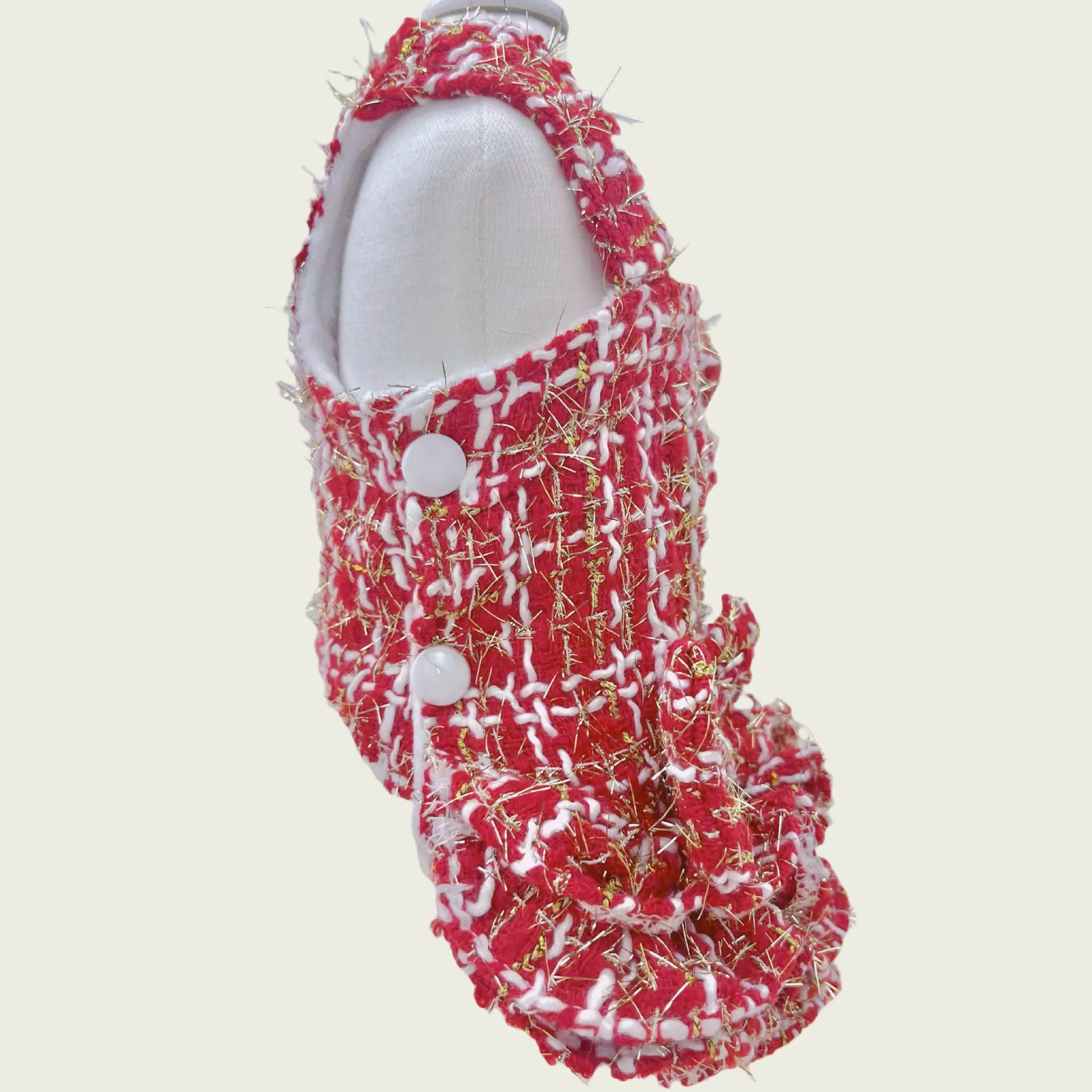Falda esponjosa de piel navideña para mascotas, falda de princesa con lazo rojo, abrigo de invierno, vestidos para perros pequeños, ropa para cachorros, otoño e invierno - imagen 3