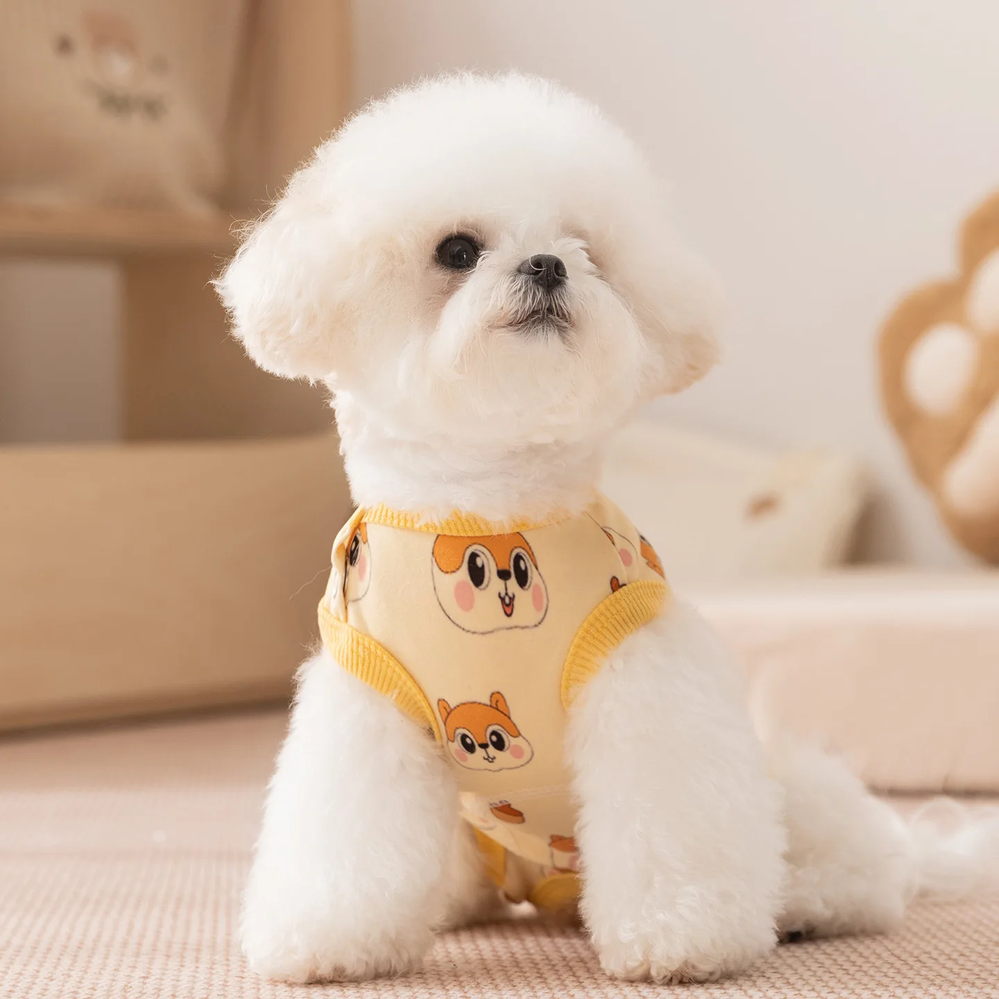 Mono para mascotas de otoño e invierno, ropa bonita sin mangas con banda para el vientre, pantalones de cuatro patas, pijamas, chaquetas para gatos, ropa para cachorros - imagen 2