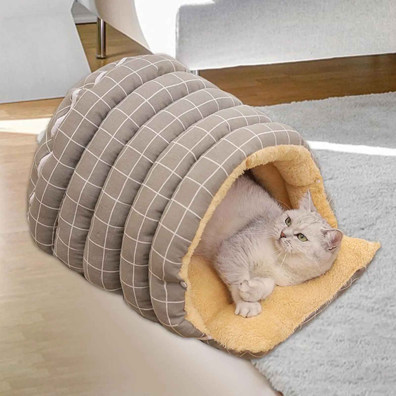 Cat Shelter Semi Closed 21.6×15.7×11.8inch Lightweight Warm Puppy Bed Cat Shelter Semi Closed 21.6×15.7×11.8inch Lightweight Warm Puppy Bed
