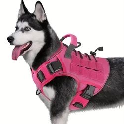 Arnés anti tirones ajustable para perros grandes con asa reflectante