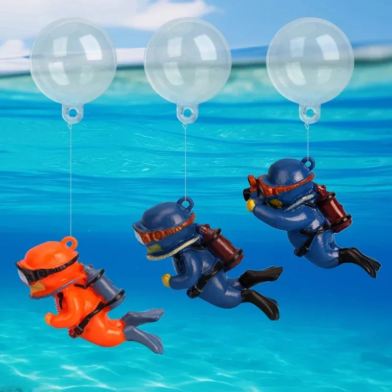 Adornos populares para pecera, decoraciones de paisajismo para buzo, regalos para acuario, pecera flotante de PVC, accesorios para paisajismo y acuario - imagen 4